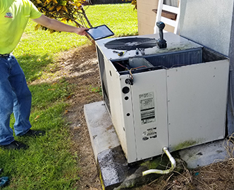 leaking air conditioning unit needing repair